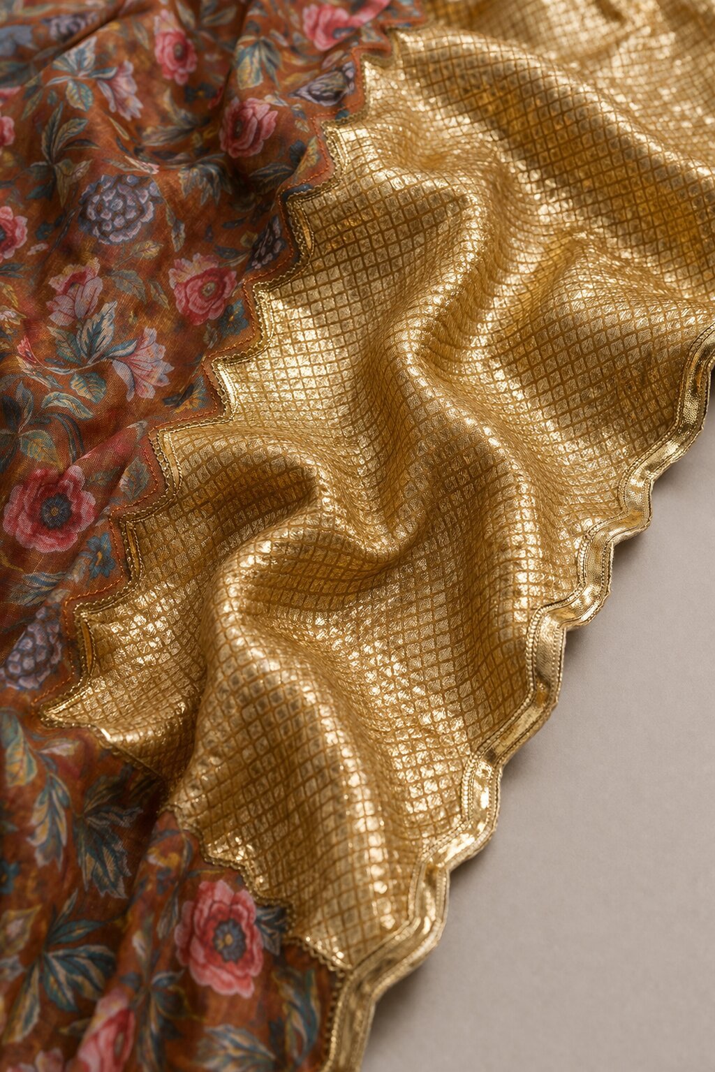 Elegant Crepe Saree with Handcrafted Sequin Border